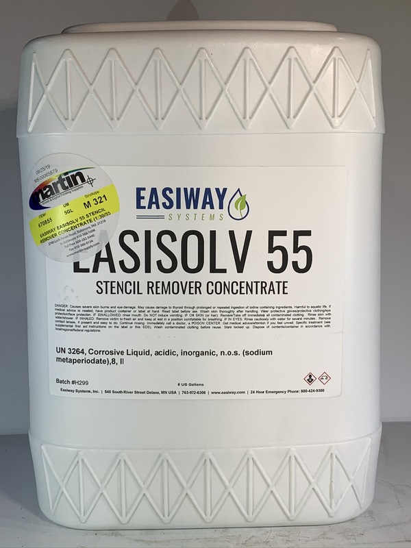 EASIWAY EASISOLV 55 STENCIL REMOVER CONCENTRATE (1:30/55